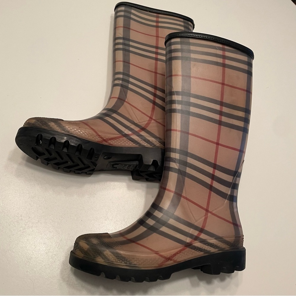 Burberry Nova Check Plaid Boots